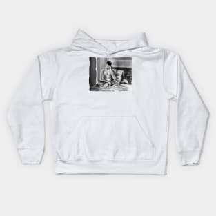 Unlearning in black and white Kids Hoodie